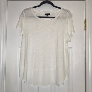 Soft distressed white T shirt